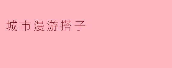 城市漫游搭子