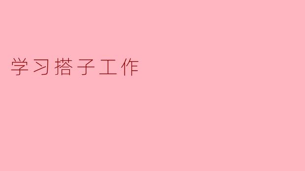 学习搭子工作