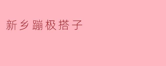 新乡蹦极搭子
