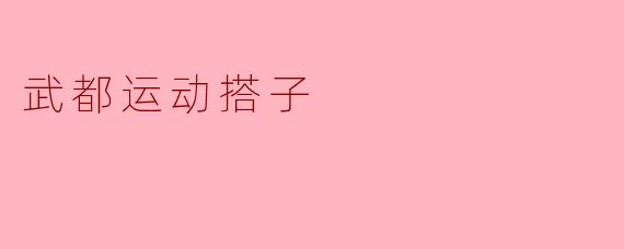 武都运动搭子