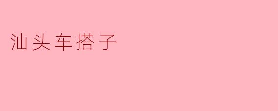 汕头车搭子