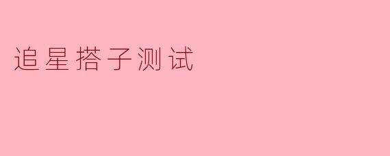 追星搭子测试