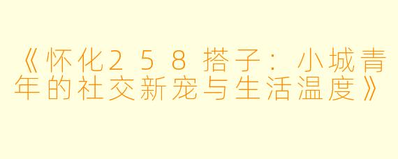 《怀化258搭子：小城青年的社交新宠与生活温度》