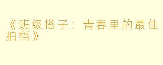 《班级搭子：青春里的最佳拍档》