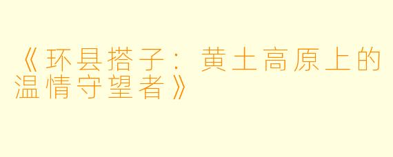 《环县搭子：黄土高原上的温情守望者》