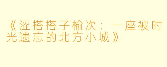 《涩搭搭子榆次：一座被时光遗忘的北方小城》