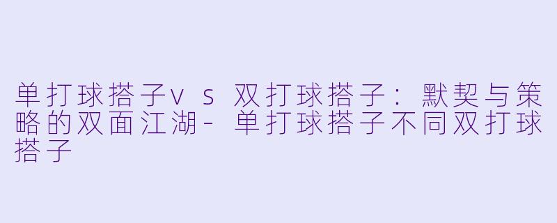 单打球搭子vs双打球搭子：默契与策略的双面江湖-单打球搭子不同双打球搭子