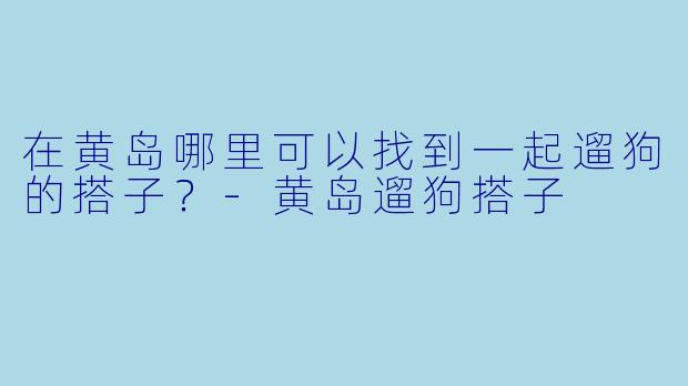 在黄岛哪里可以找到一起遛狗的搭子?