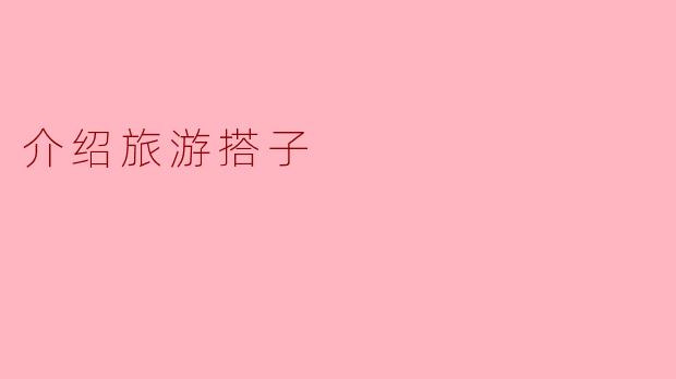 介绍旅游搭子