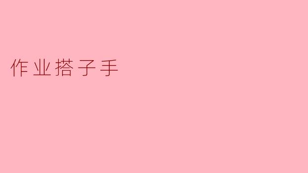 作业搭子手