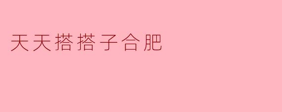 天天搭搭子合肥