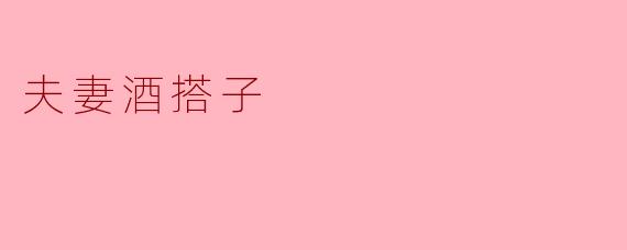 夫妻酒搭子
