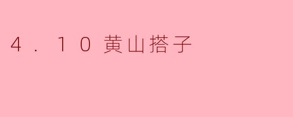 4.10黄山搭子
