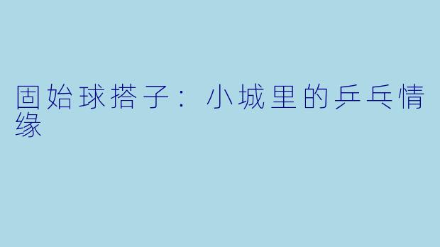 固始球搭子：小城里的乒乓情缘