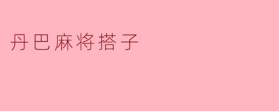 丹巴麻将搭子