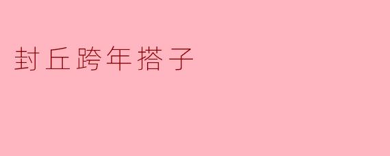封丘跨年搭子