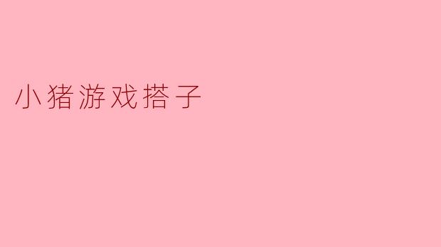 小猪游戏搭子