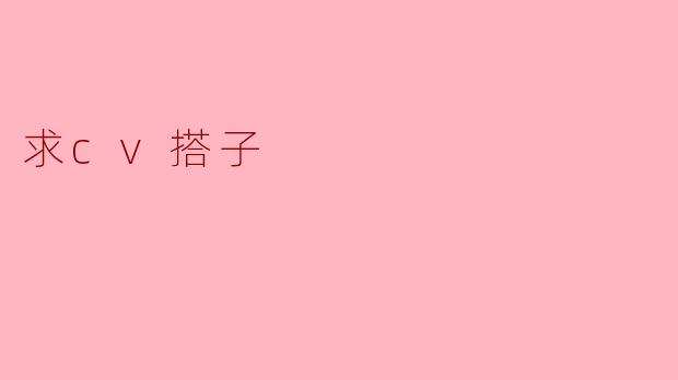 求cv搭子