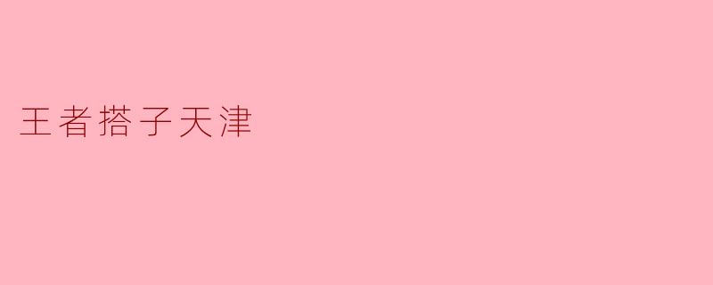 王者搭子天津