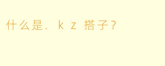 什么是.kz搭子？