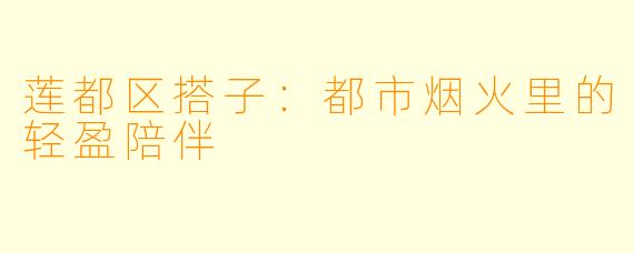 莲都区搭子：都市烟火里的轻盈陪伴