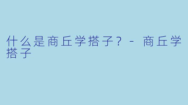 什么是商丘学搭子？-商丘学搭子