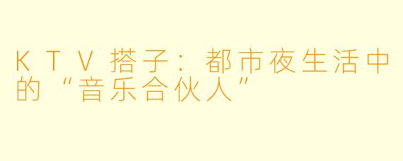 KTV搭子：都市夜生活中的“音乐合伙人”