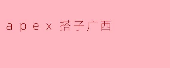 apex搭子广西