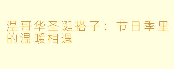 温哥华圣诞搭子：节日季里的温暖相遇