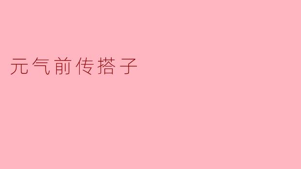 元气前传搭子