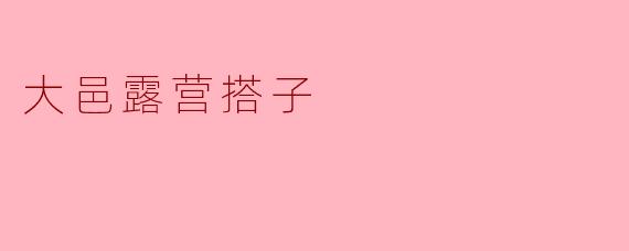 大邑露营搭子