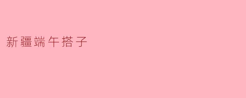 新疆端午搭子