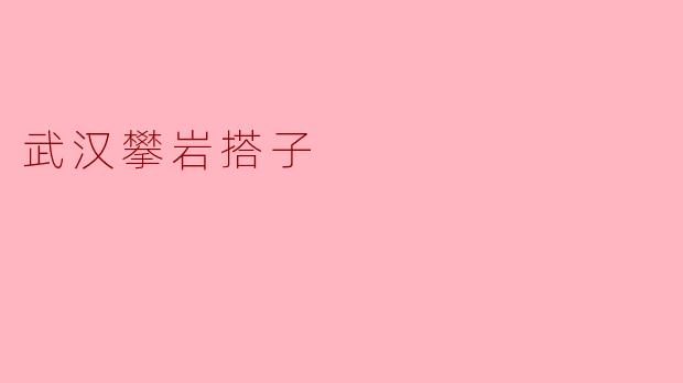 武汉攀岩搭子