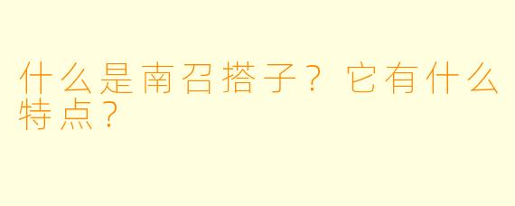 什么是南召搭子？它有什么特点？