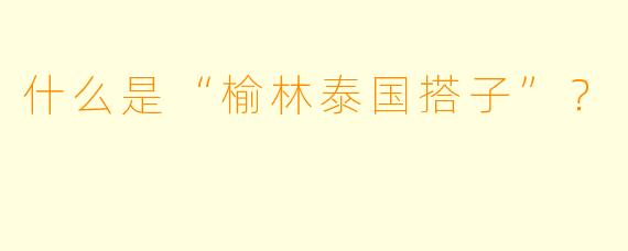 什么是“榆林泰国搭子”？