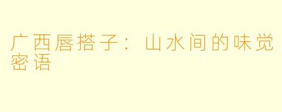 广西唇搭子:山水间的味觉密语