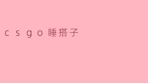 csgo睡搭子
