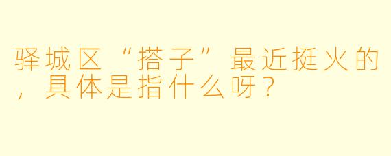 驿城区“搭子”最近挺火的,具体是指什么呀?