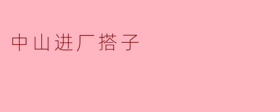 中山进厂搭子