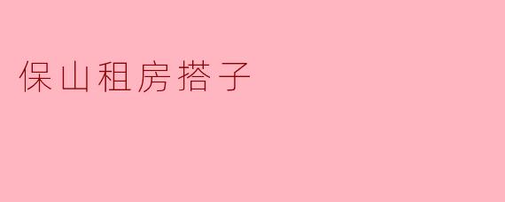 保山租房搭子