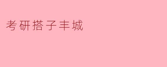 考研搭子丰城