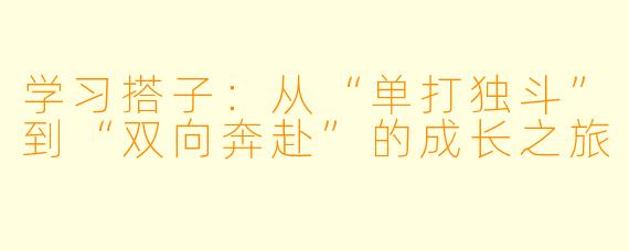 学习搭子:从“单打独斗”到“双向奔赴”的成长之旅