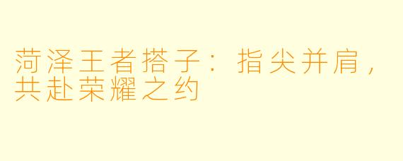 菏泽王者搭子：指尖并肩，共赴荣耀之约