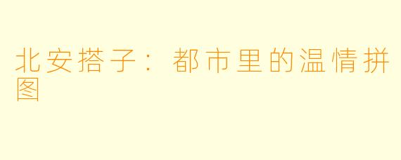 北安搭子:都市里的温情拼图