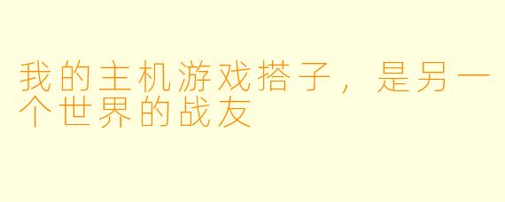 我的主机游戏搭子，是另一个世界的战友