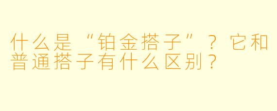 什么是“铂金搭子”?它和普通搭子有什么区别?