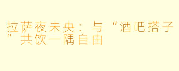 拉萨夜未央:与“酒吧搭子”共饮一隅自由