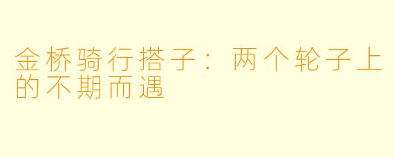 金桥骑行搭子:两个轮子上的不期而遇