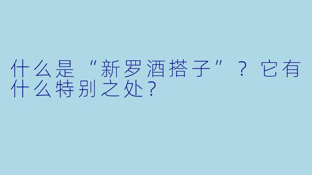什么是“新罗酒搭子”？它有什么特别之处？