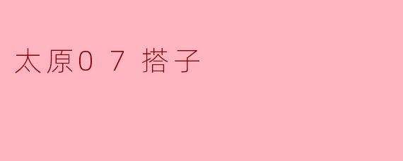 太原07搭子